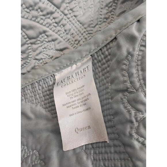 Laura Hart Queen Sea Glass Blue Comforter - Picture 4 of 5